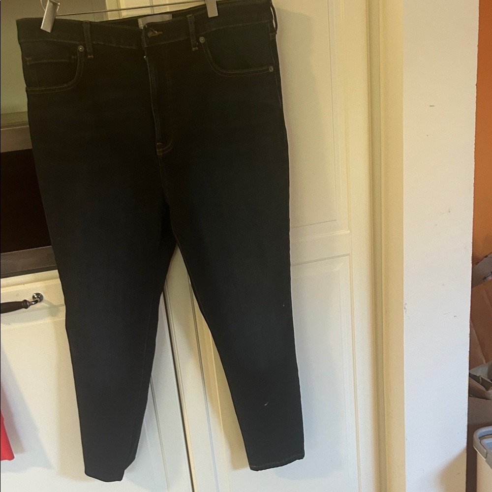 Everlane Dark Wash High Rise Skinny Ankle Jeans